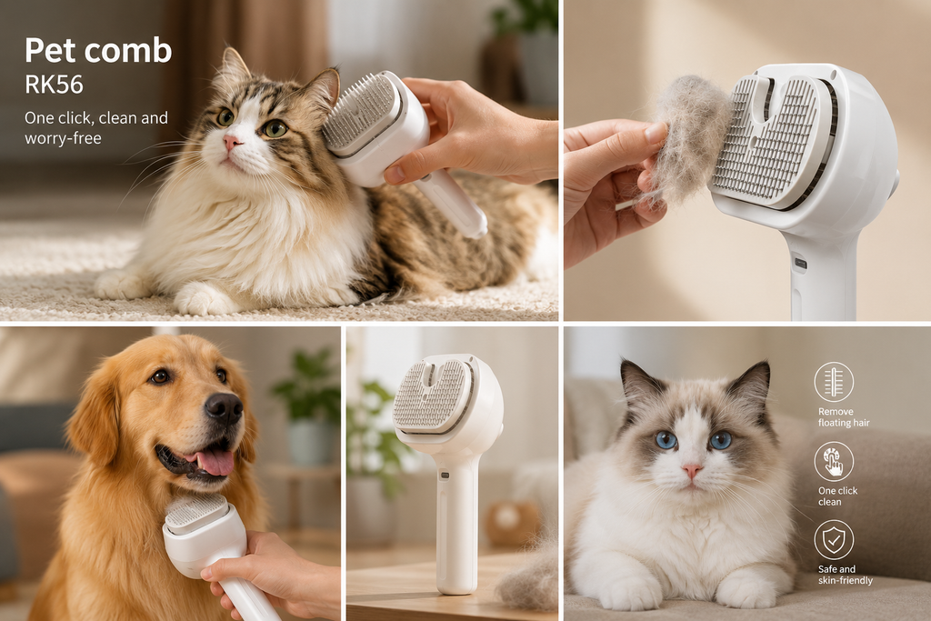 Self-Cleaning Pet Slicker Brush – RK56