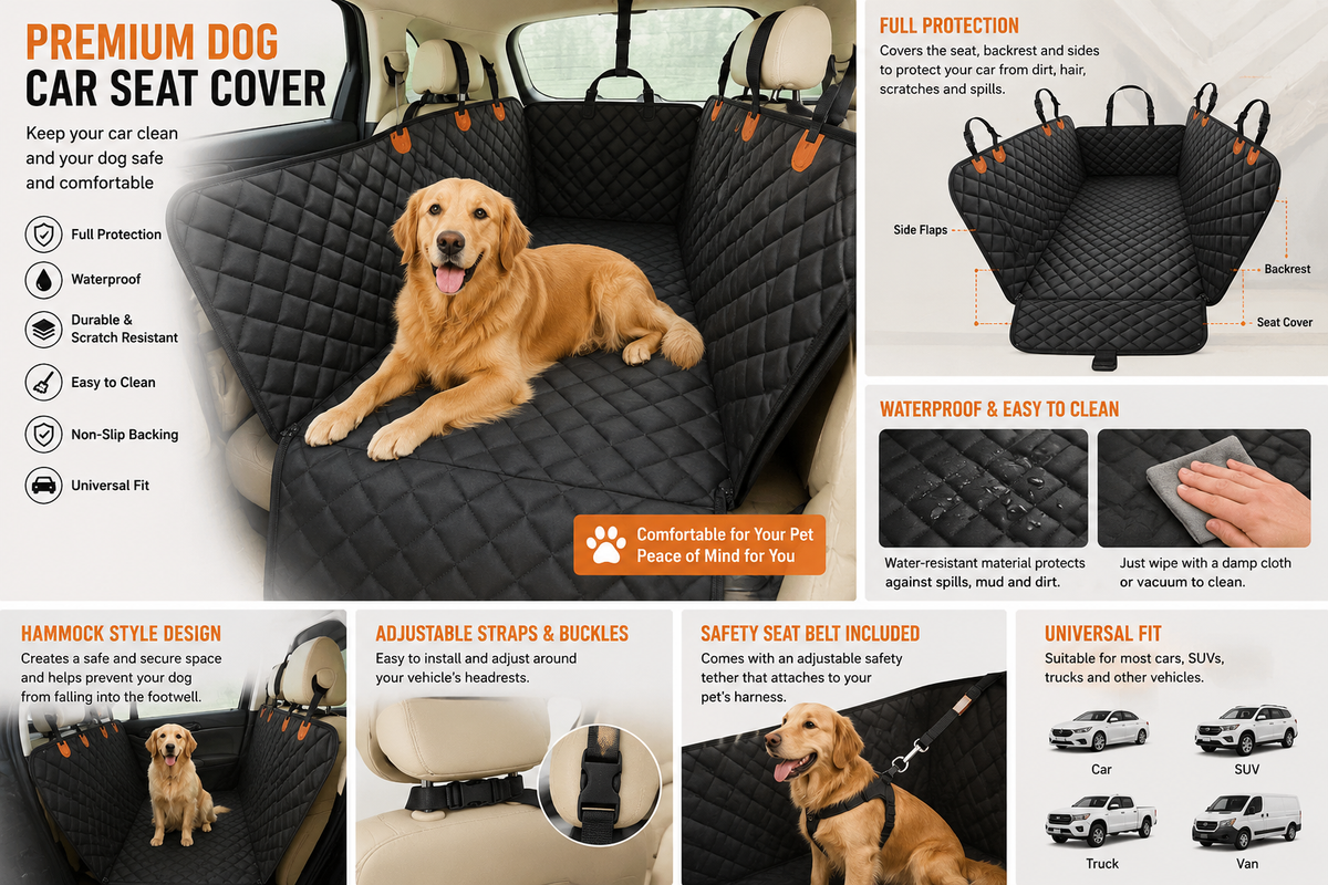 Dog Car Seat Cover – Waterproof & Protective