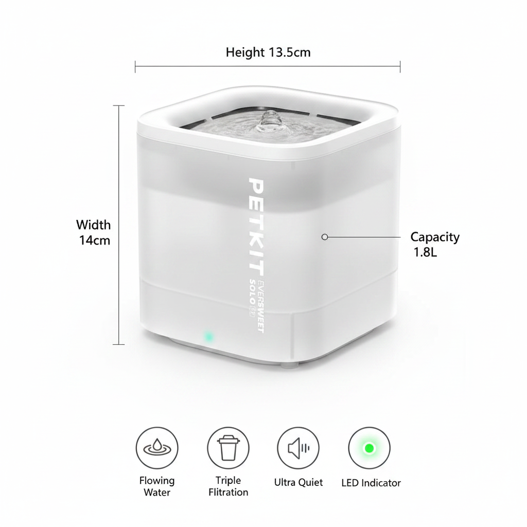 PETKIT Eversweet Solo SE – dimensions et fonctionnalités