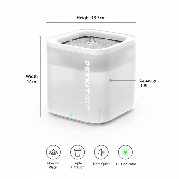 PETKIT Eversweet Solo SE – dimensions et fonctionnalités
