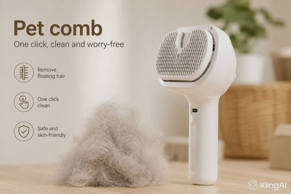 Self-Cleaning Pet Slicker Brush – RK56